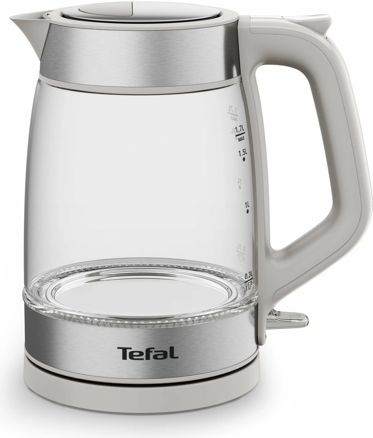 Çajnik elektrik Tefal KI605B30 1.7L 2200W, argjendtë/transparent