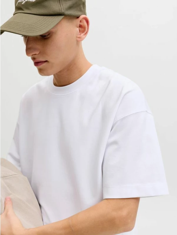 Maicë Jack&Jones JJEBARRON TEE SS O-NECK NOOS, e bardhë [Madhësia: XL]