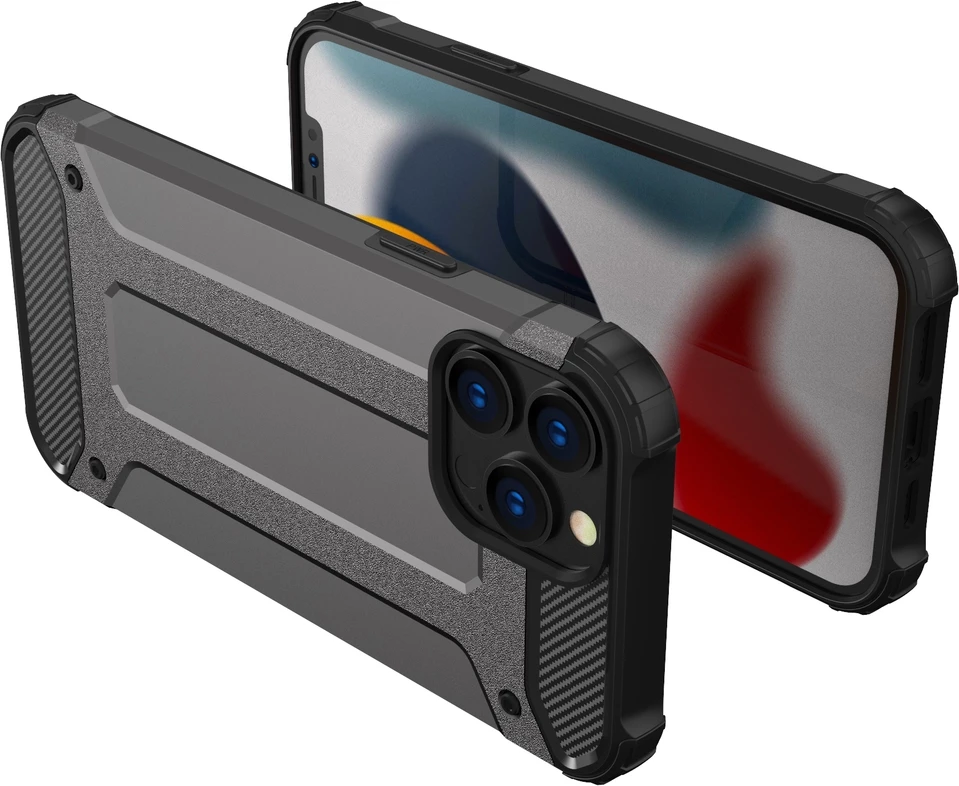 Mbështjellës Hybrid Armor Hurtel për iPhone 13 Pro, e zezë