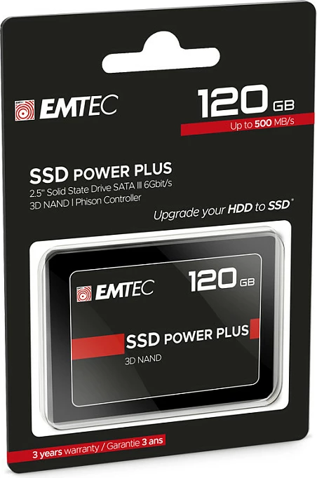 SSD intern EMTEC X150 Power Plus 120GB, 2.5" SATA III, i zi/kuq
