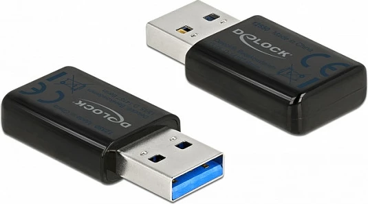 Adapter Wi‑Fi USB DeLOCK 12550, Wi‑Fi 5 (802.11ac), Dual-band 2.4/5 GHz, i zi