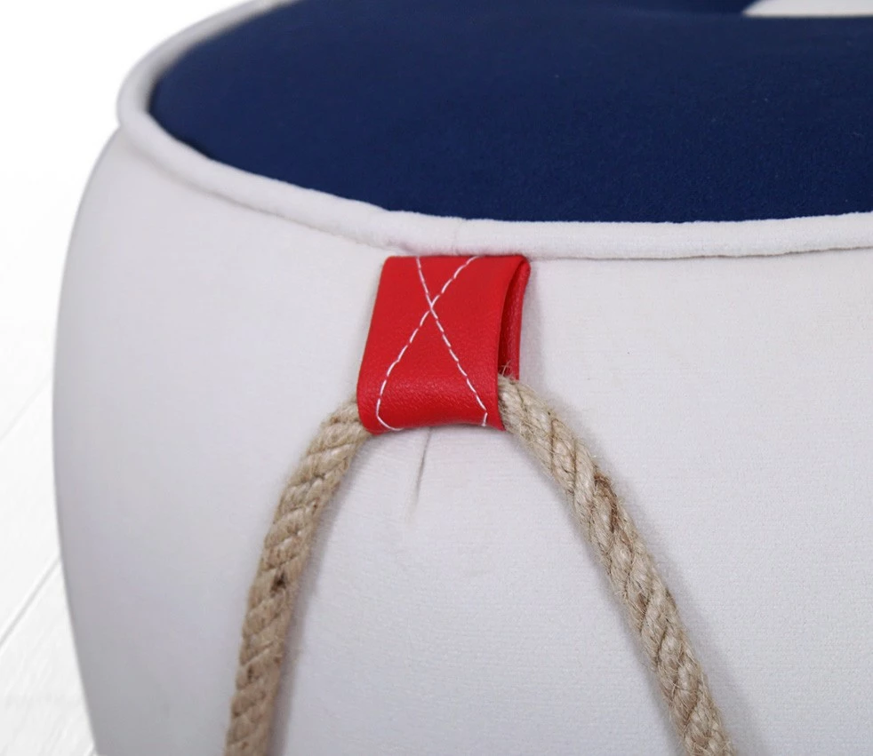 Puf Atelier del Sofa, Fora v3, blu e bardhë