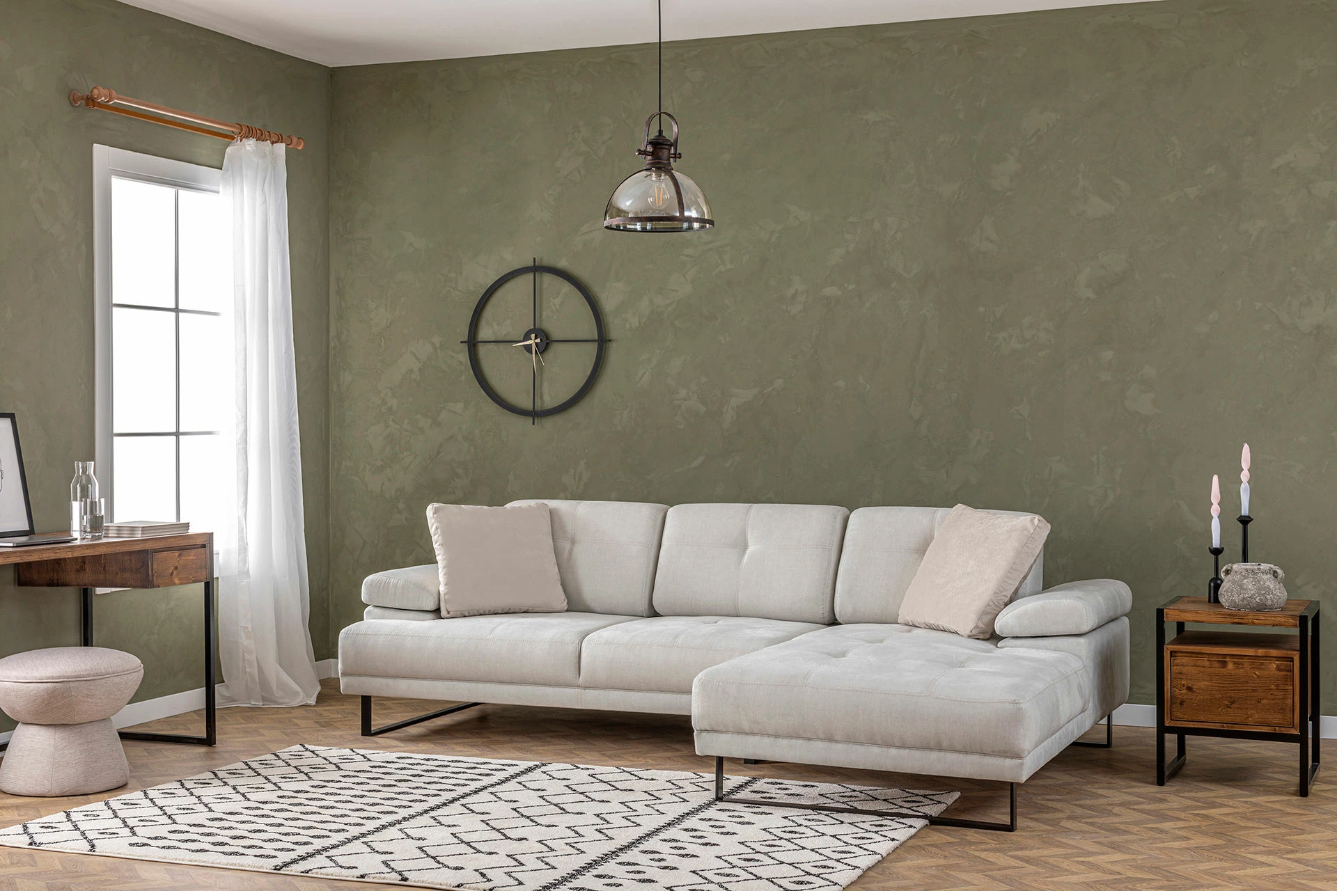 Këndollëse Atelier del Sofa, Mustang Large, e djathtë, bezhë