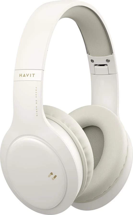 Kufje Havit H633BT, wireless, mbi vesh, Bezhë