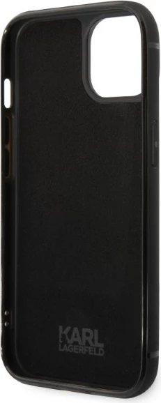 Mbështjellës Karl Lagerfeld Signature Logo Cardslot për iPhone 14 Plus, i zi