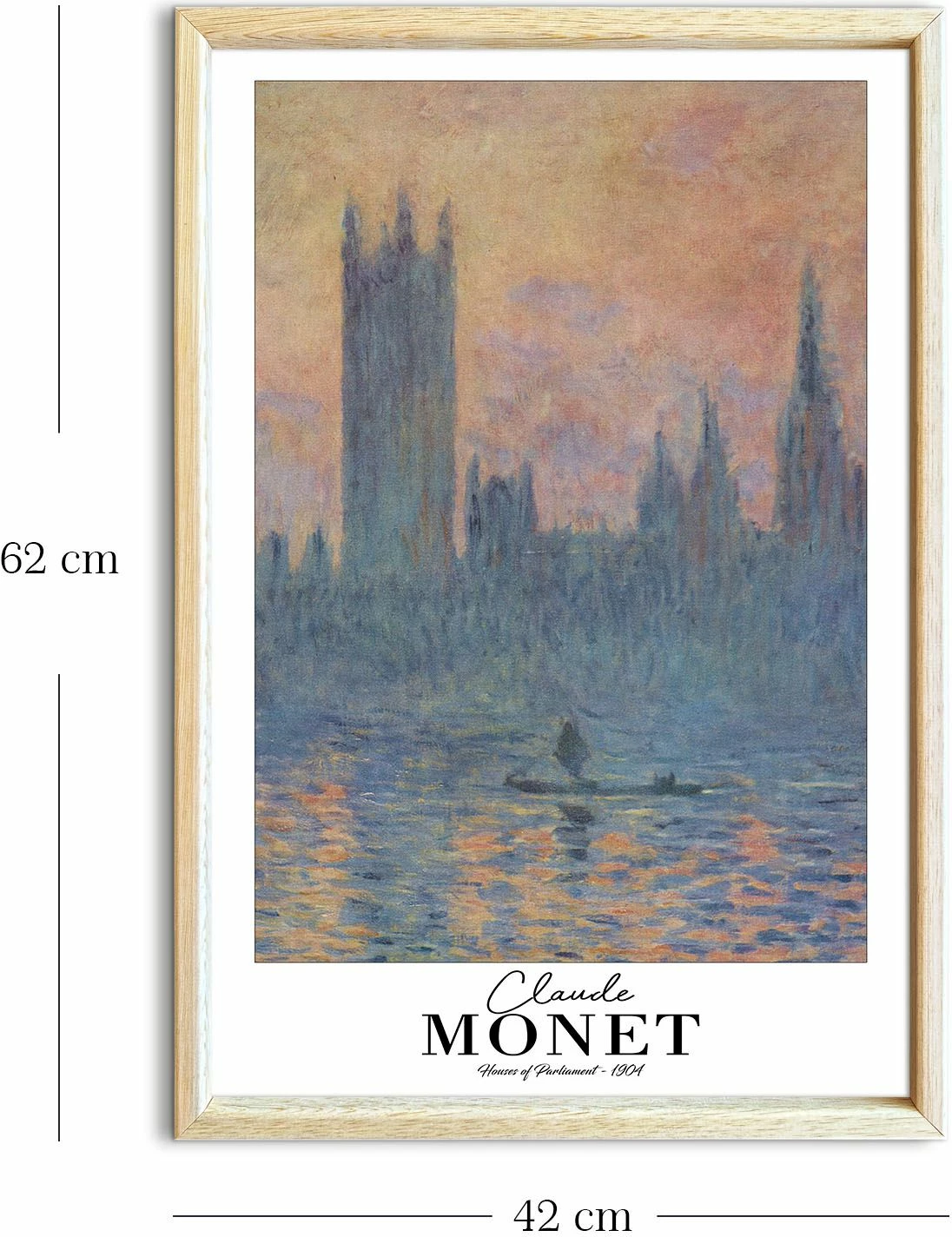 Pikturë dekorative me kornizë, Monet, 4262AHSMONET-009