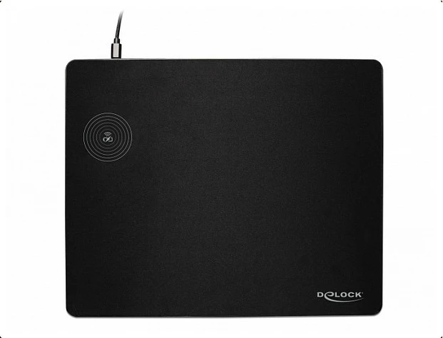 Mauspad DeLOCK me karikim induktiv USB, 342 x 283 mm, i zi