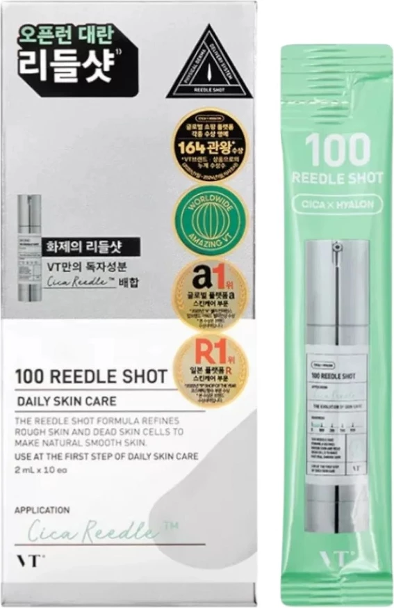 Booster për fytyrë VT Cosmetics Reedle Shot 100 për femra, 10x2ml