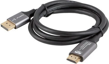 Kabëll DisplayPort në HDMI Lanberg 1m 4K, zi-hiri