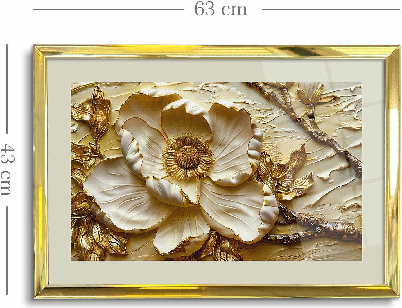Pikturë dekorative me kornizë, Wallity, shumëngjyrëshe, 43x65cm