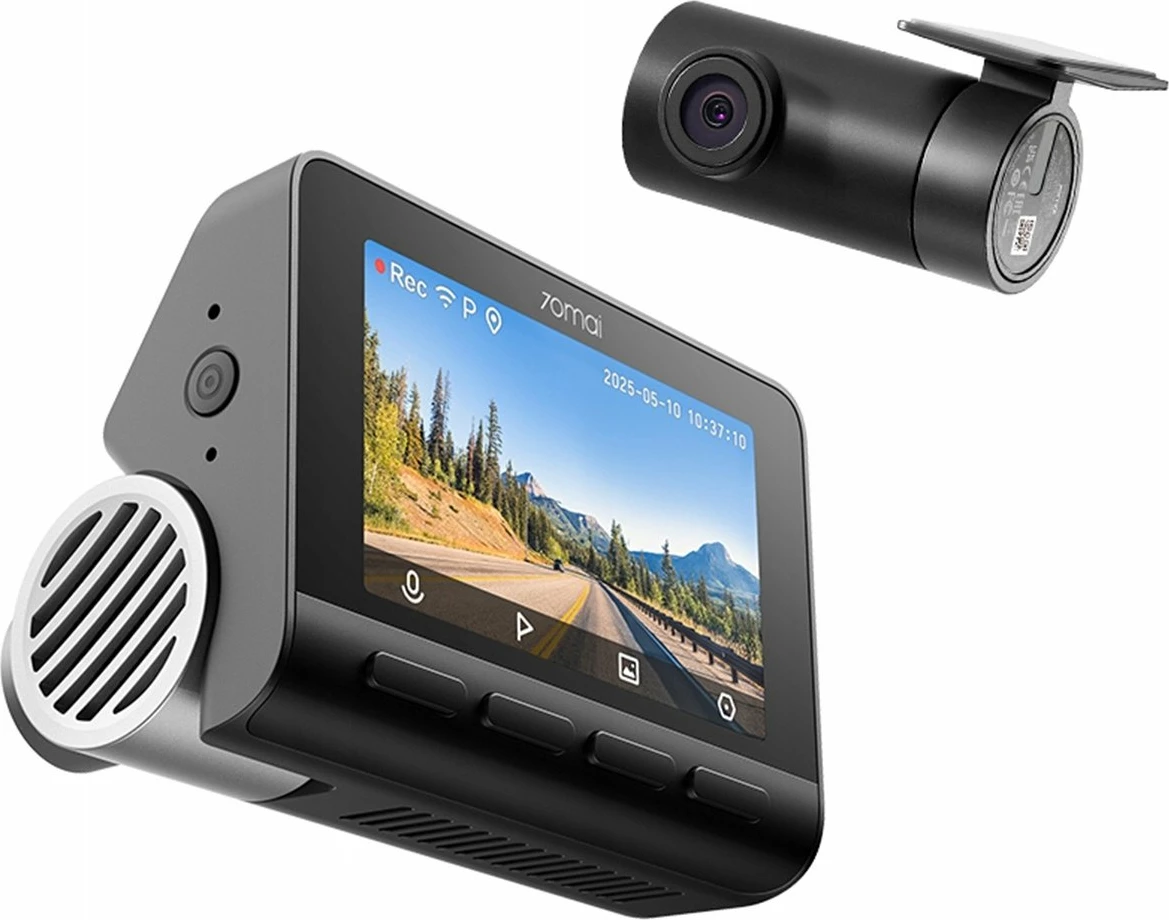 Kamerë veture 70mai A810S 4K, GPS, Wi‑Fi, ekran 3", set me kamerë të pasme RC24, e zezë