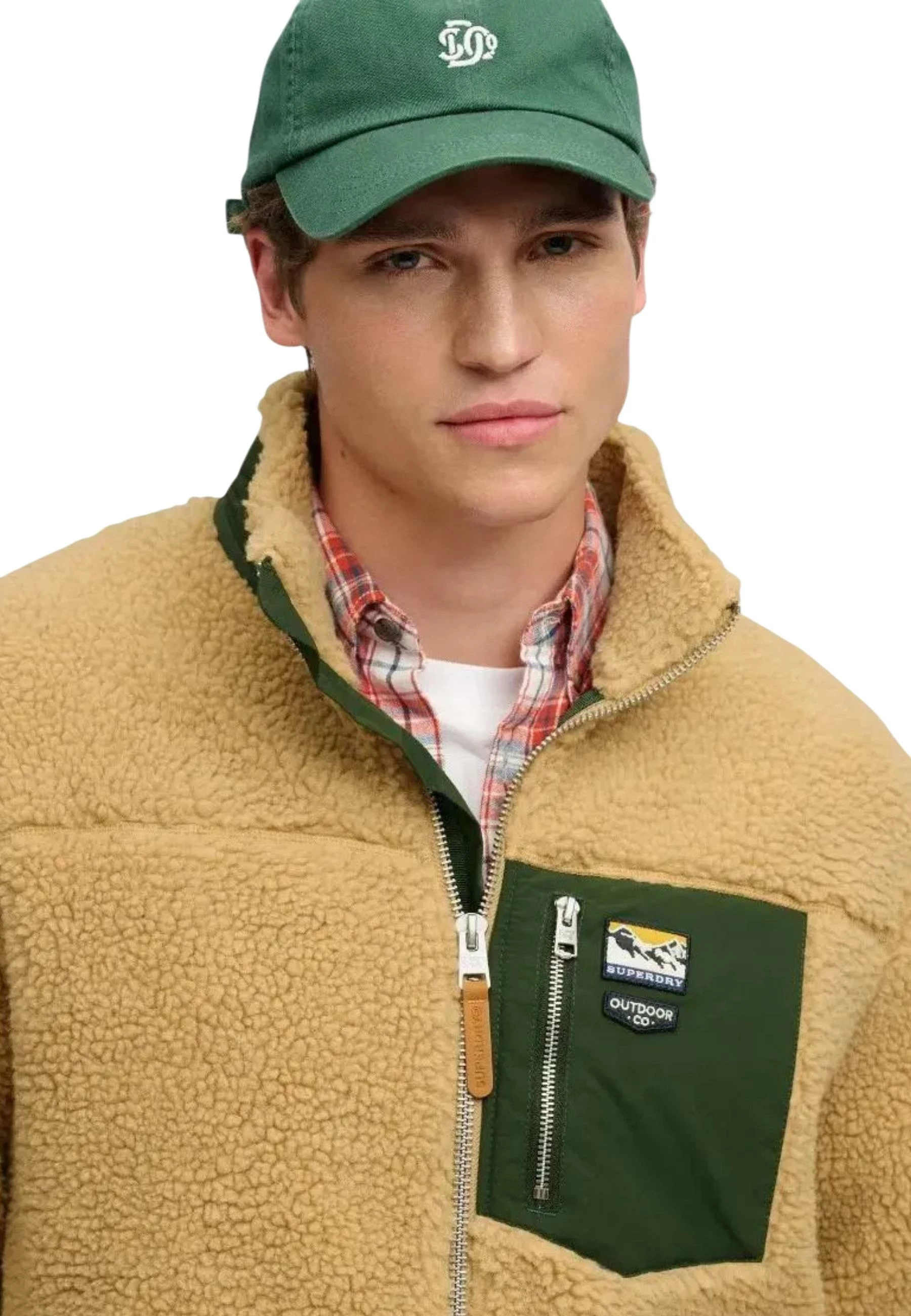 Jakne fleece për meshkuj Superdry Mountain Full Zip SDM2014575A, bezhë [Madhësia: S]
