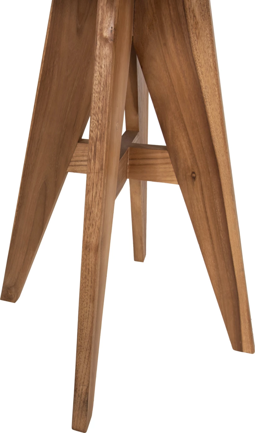 Tavolinë katrore për ngrënie jashtë, LEO, dru TEAK, 60x60x75H cm