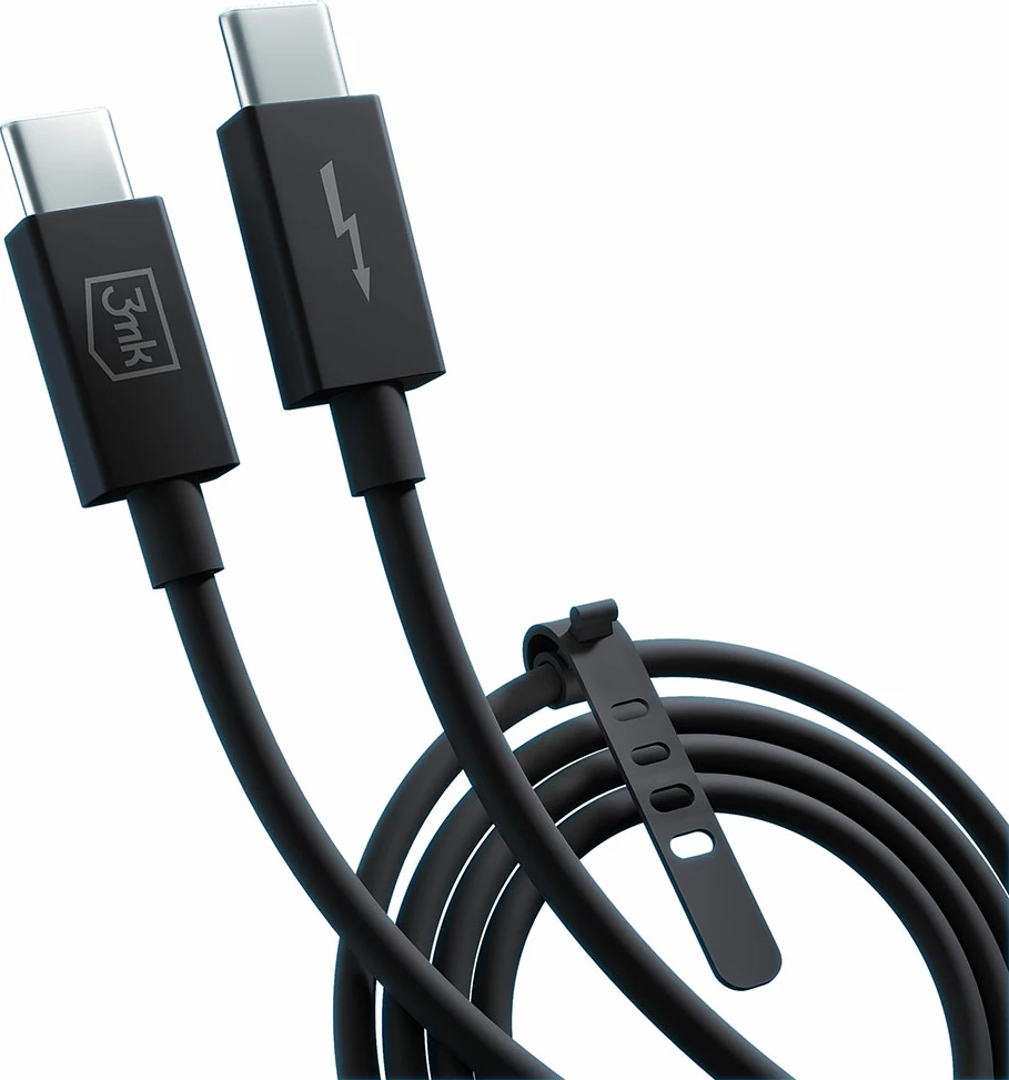 Kabllo Thunderbolt 3mk Hyper USB4, 1m, 240W, USB-C në USB-C, E zezë