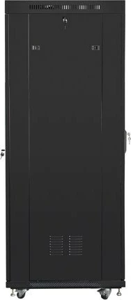 Kasë RACK Lanberg 37U 600x800, e zezë, dyer xhami