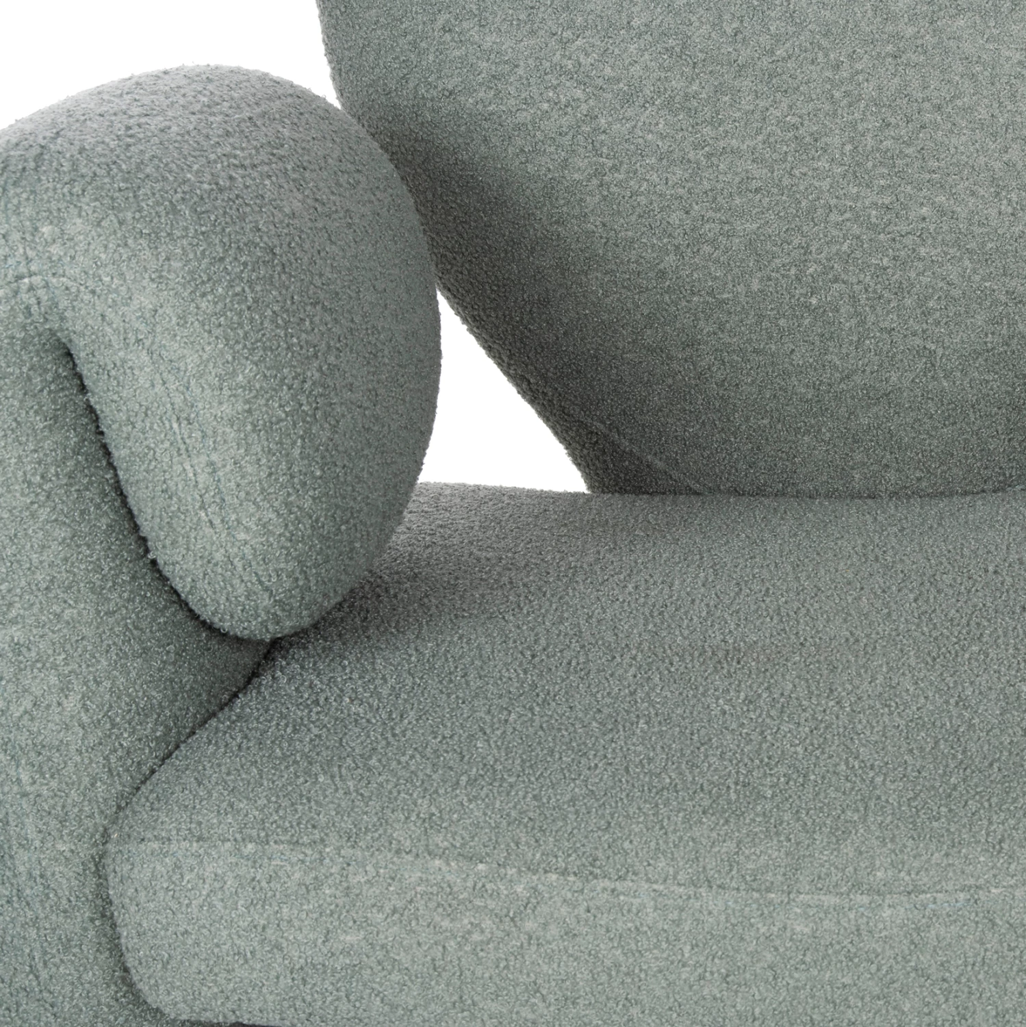 Karrige ngrënieje me krahë HARTT FH9777.07, ngjyrë fistik, pëlhurë TEDDY, 84x74x87H cm