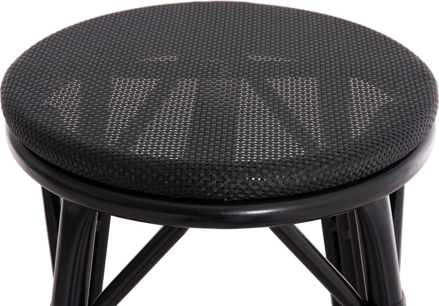 Karrige për bar, lartësi mesatare, pamje bambuje, CHINO FH6286.02, ngjyrë e zezë, Φ43x65H cm