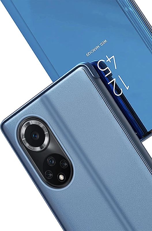 Mbështjellës Hurtel Clear View Case për Huawei nova 9, me kapak, i zi