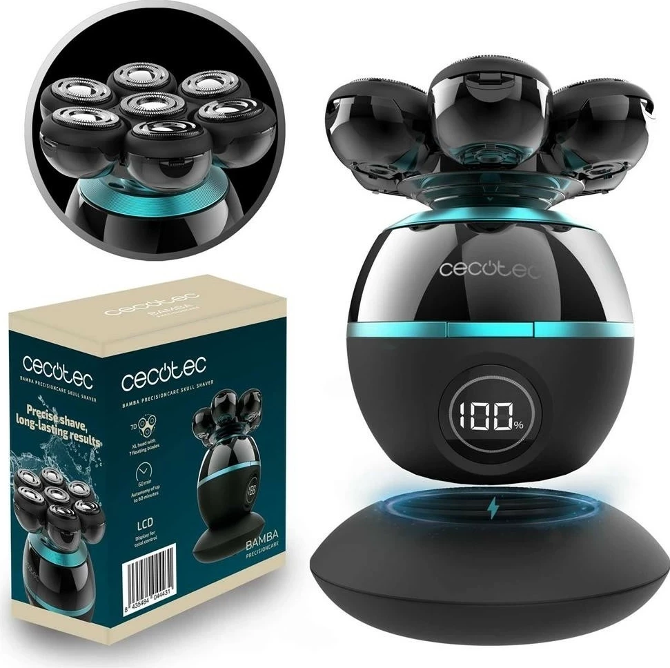 Makinë rroje Cecotec Bamba PrecisionCare Skull Shaver, pa kabllo, e zezë