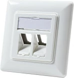 Kuti keystone nën suva LogiLink, 2 module, e bardhë