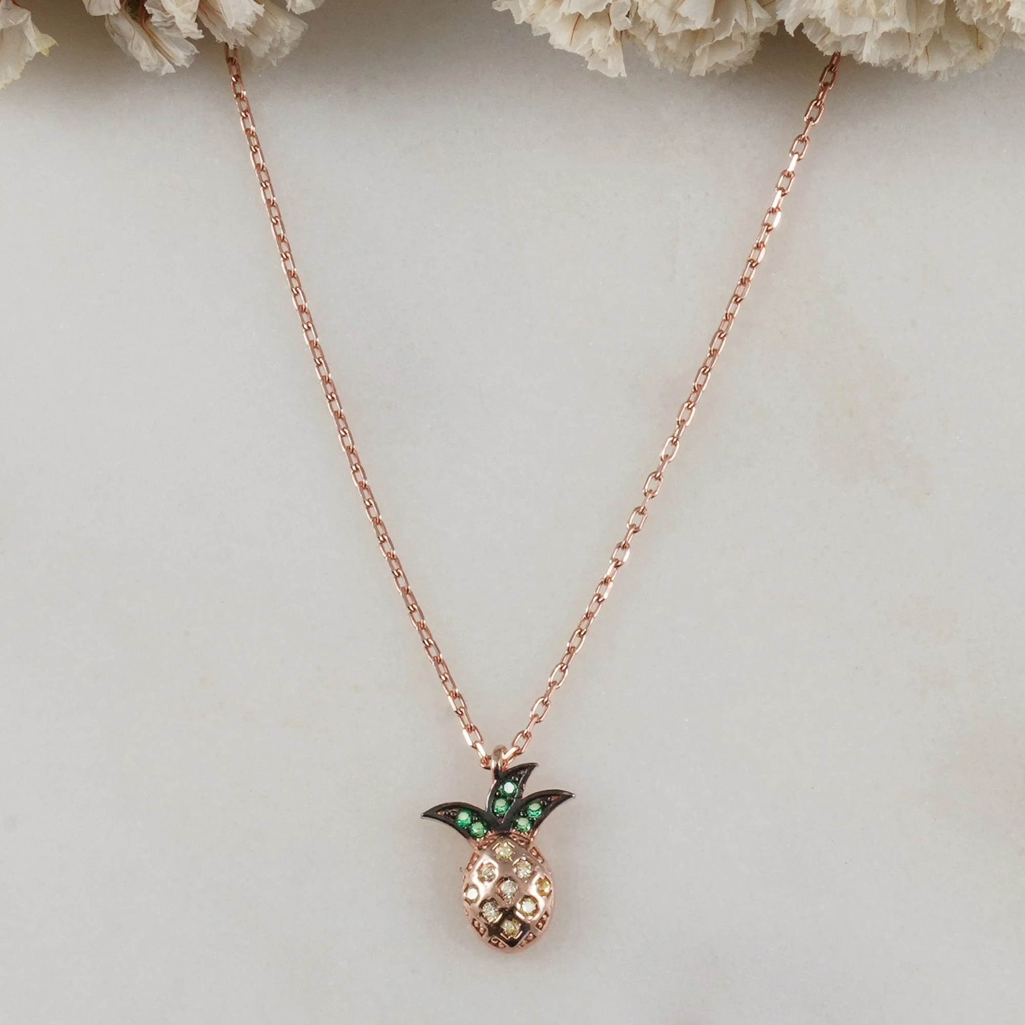 Qafore argjendi, ngjyrë rose gold, Jumeon, 10847ROS