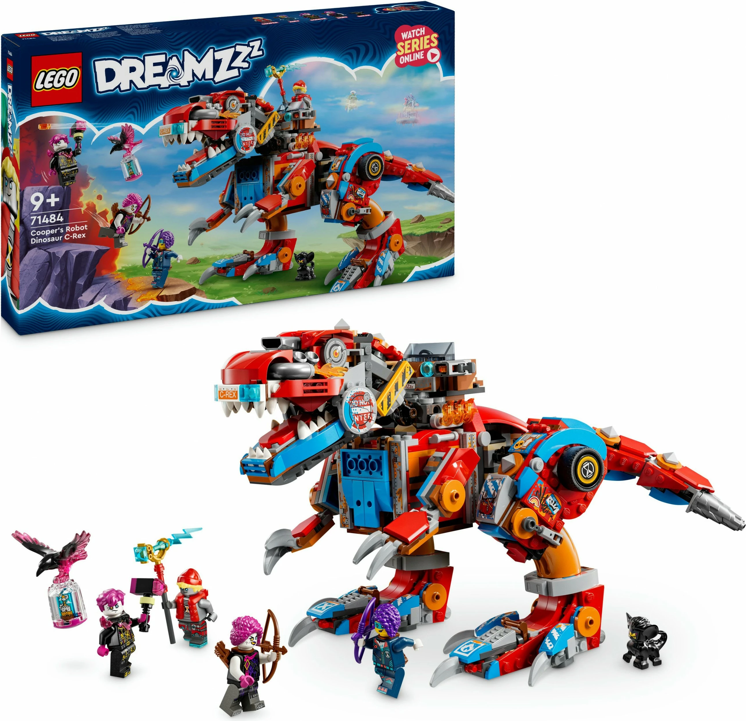 Set ndërtimi LEGO DREAMZzz 71484 Cooper's Dino-Mech C-Rex, shumëngjyrësh