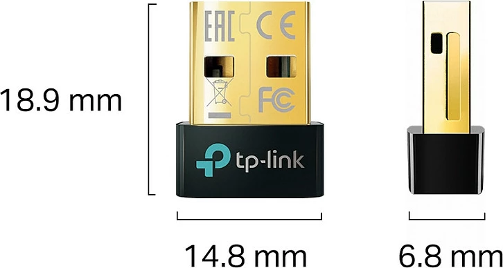 Adapter USB Bluetooth TP-Link UB5A, Bluetooth 5.0, USB 2.0, nano, e zezë