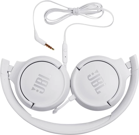 Kufje JBL Tune 500 (JBLT500WHT), me kabllo 3.5mm, mikrofon, Pure Bass, të bardha