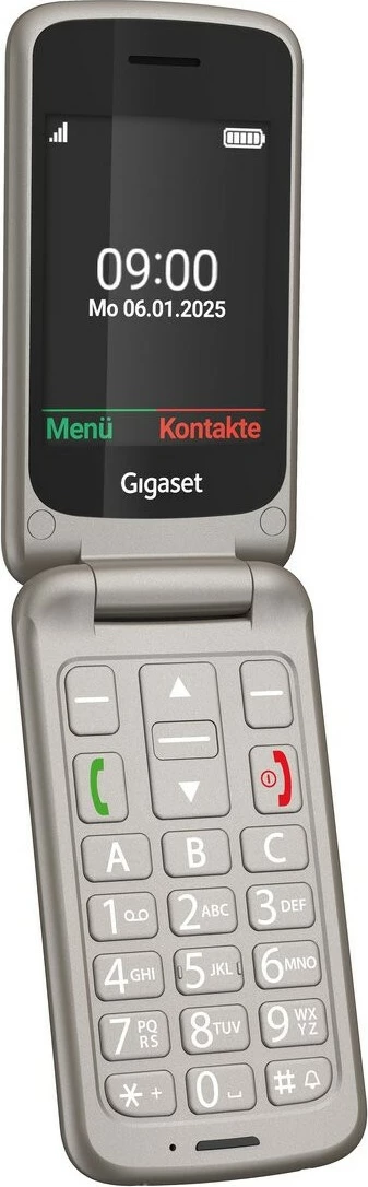 Celular Gigaset GL595 Dual SIM, 32MB RAM, 2.8", Titanium Silver