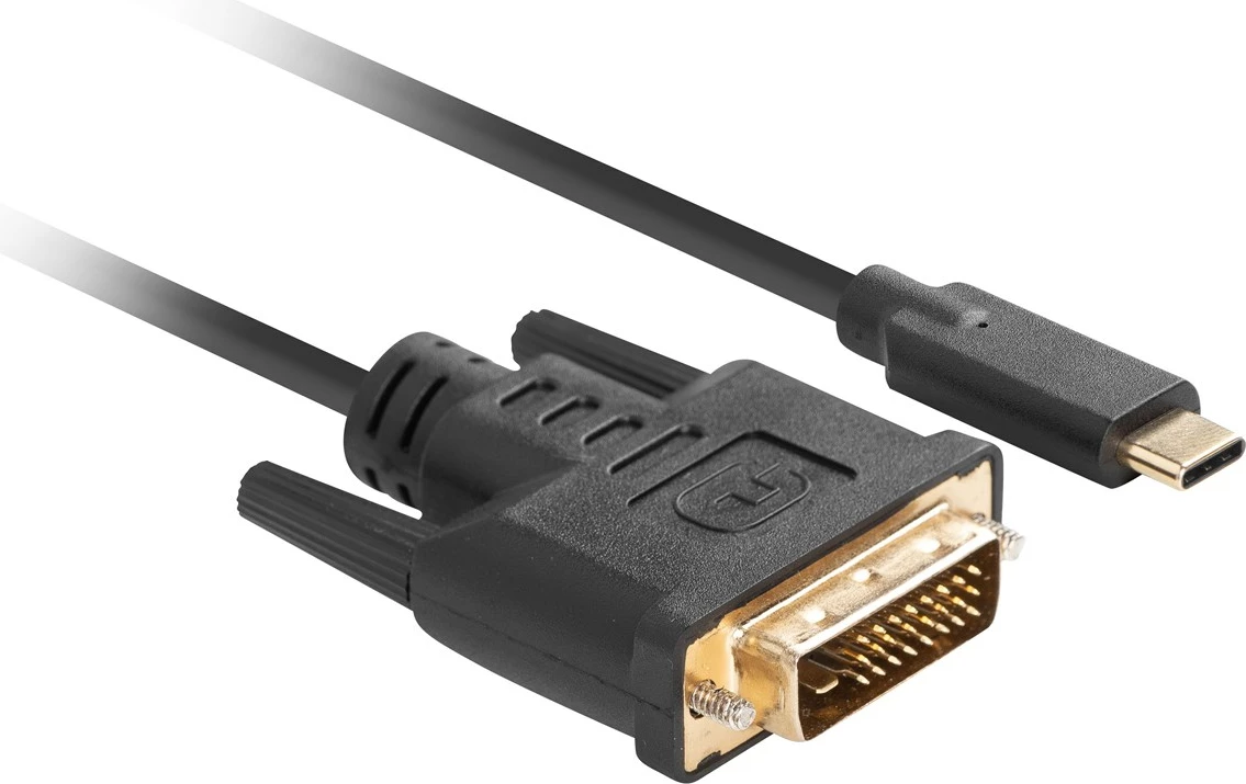 Kabllo Lanberg DVI- USB-C, 1.8m, e zezë