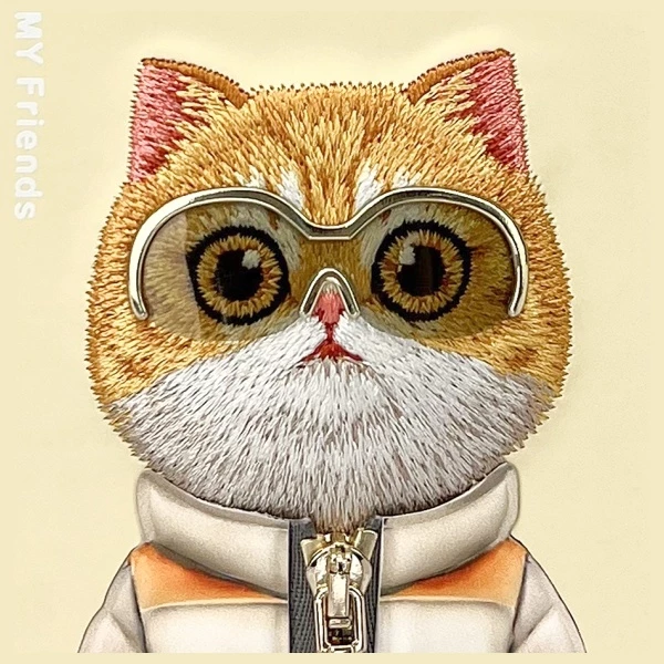Mbështjellës Nimmy Cool&Cute 2.0 Cat për iPhone 16 Pro Max 6.9", hardcase, TPU/PC, me zinxhir 3D Khaki