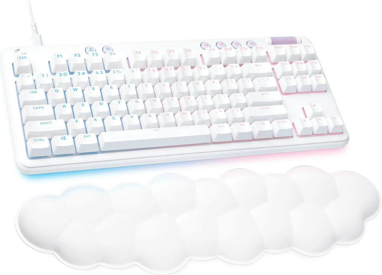 Tastierë mekanike Logitech G713, RGB LED, QWERTY, kabllo USB, e bardhë