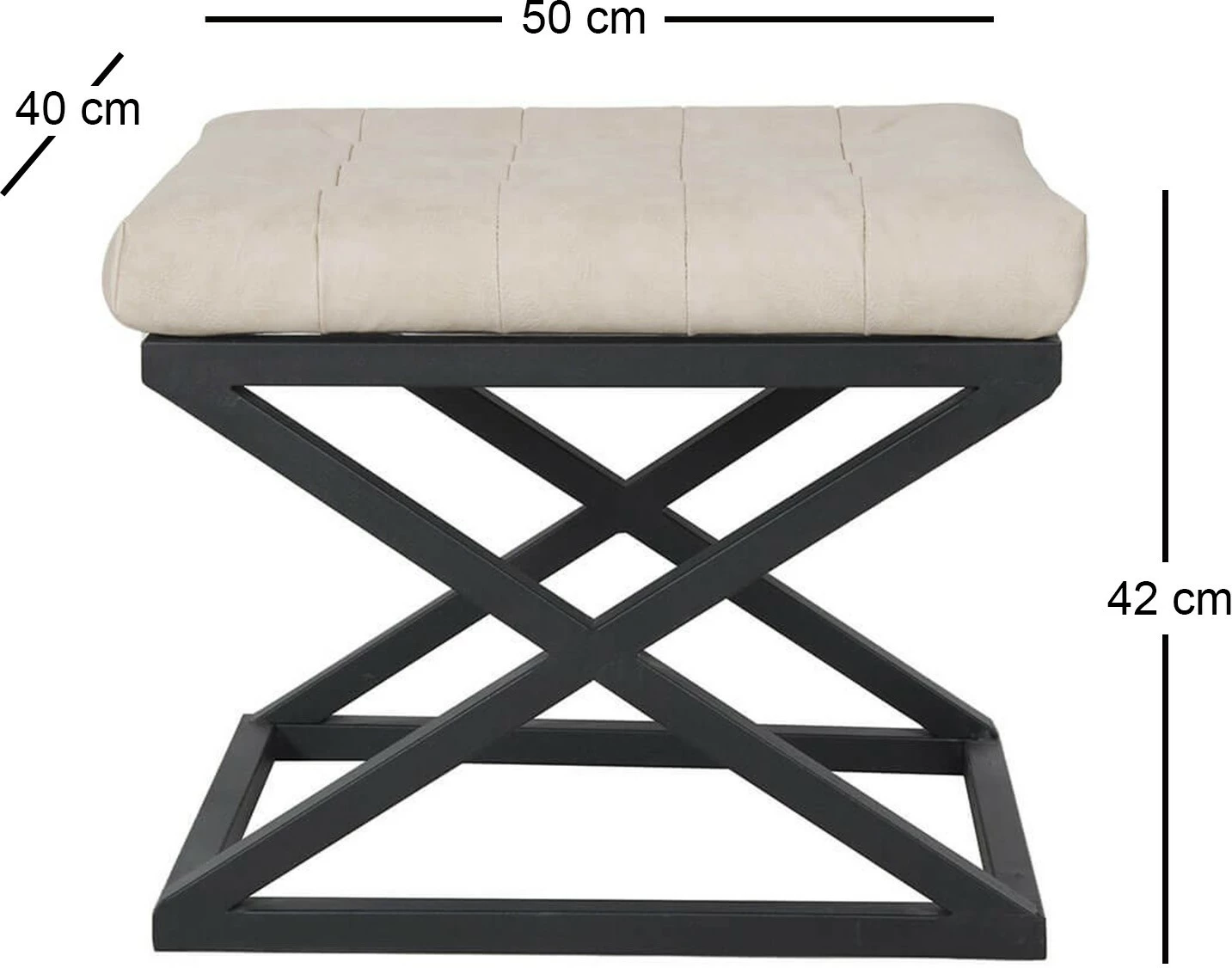 Puf Atelier del Sofa, kapraz, e zezë dhe e bardhë