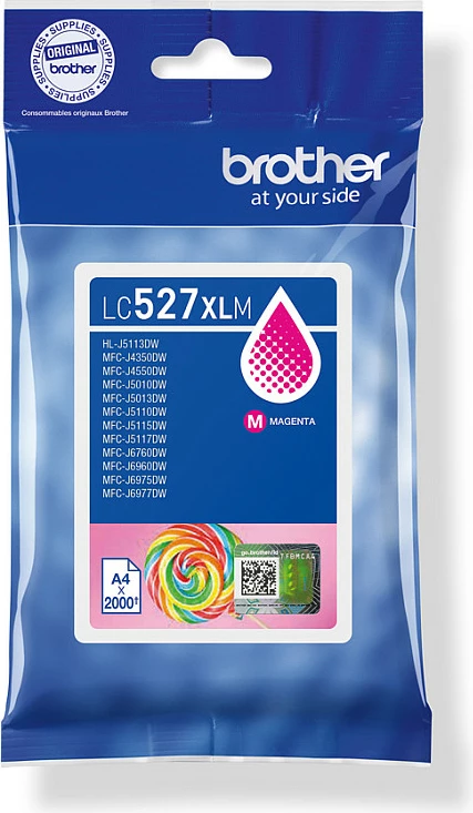 Kartrix boje Brother LC527XLM, XL High Yield, 2000 faqe, Magenta