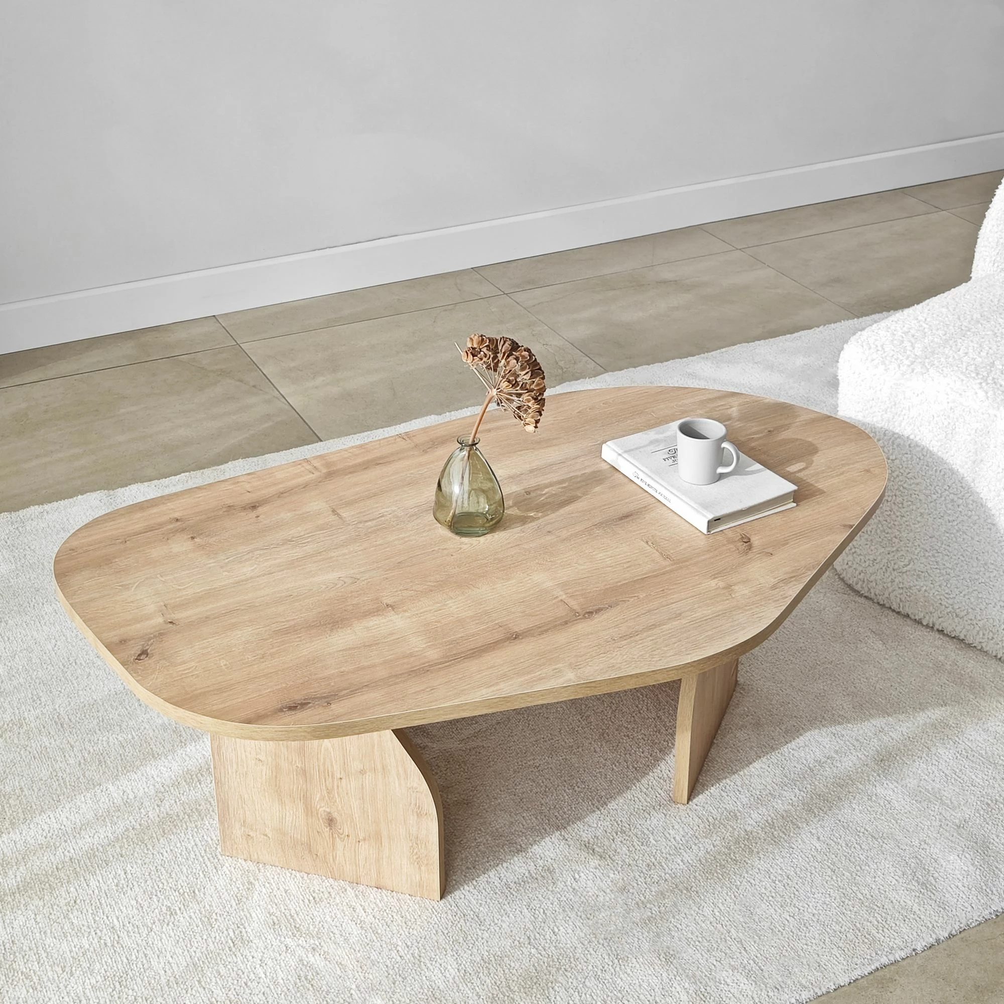 Tavolinë e ulët Hanah Home, ngjyrë lisi Sapphire Oak