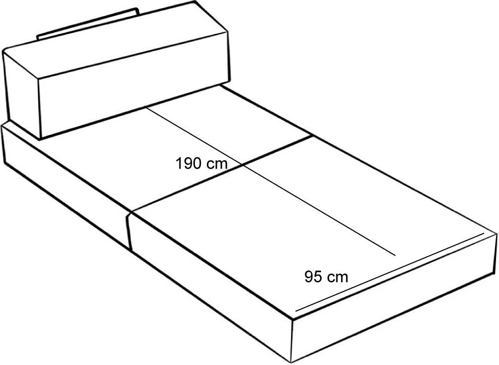 Këndare Comfort Mini, stof 100% chenille, ngjyrë e gjelbër, 190x95x75cm - 9