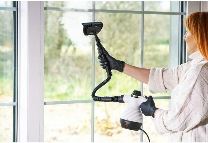 Pastrues avulli Camry CR7021, 1500W max, 3.5 bar, 350 ml, set me 10 aksesorë, bardhë/zi
