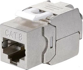 Keystone Jack EQUIP Cat 8.1, RJ-45 femër, shielded, toolfree, 8 copë, inox