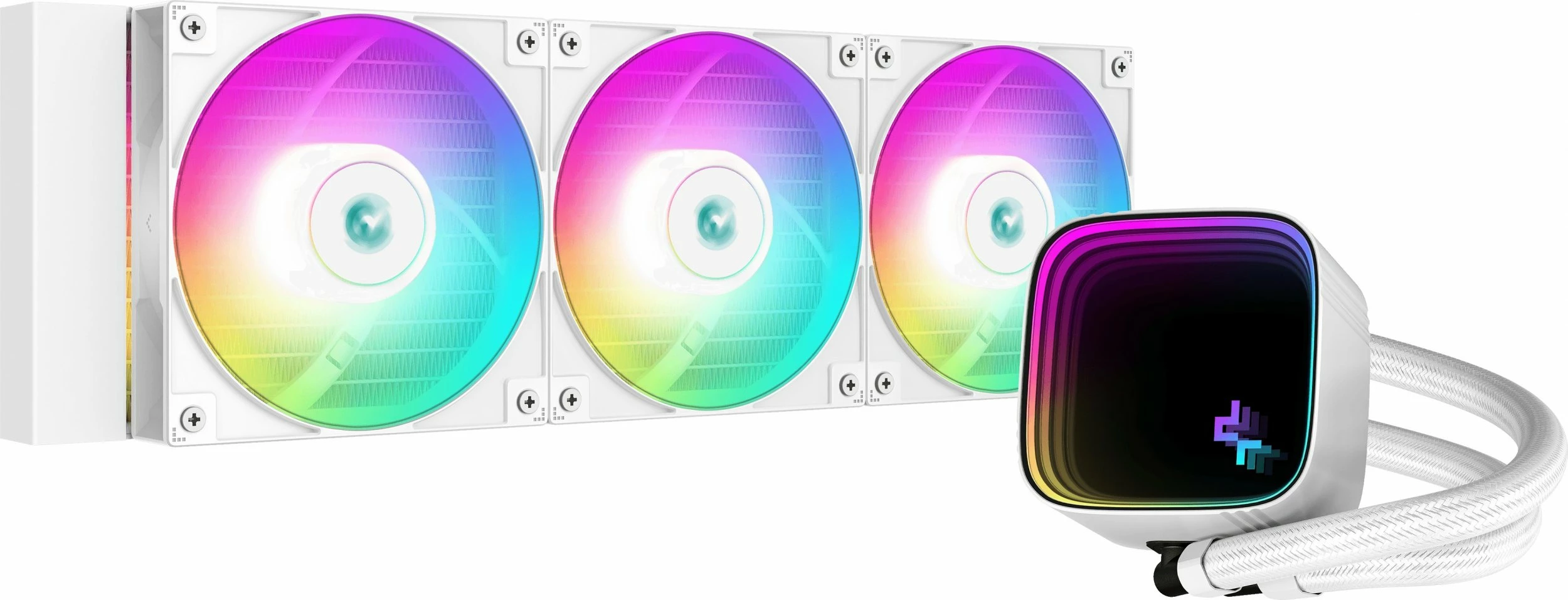 Ftohës uji AIO për CPU Deepcool LS720 SE 360mm ARGB PWM, i bardhë, 3x120mm (R-LS720-WHAMMM-G-1)