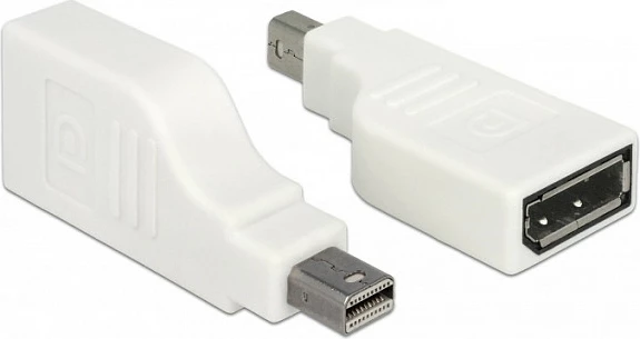 Adapter DeLOCK 65867 Mini DisplayPort në DisplayPort, 90°, 4K, i bardhë