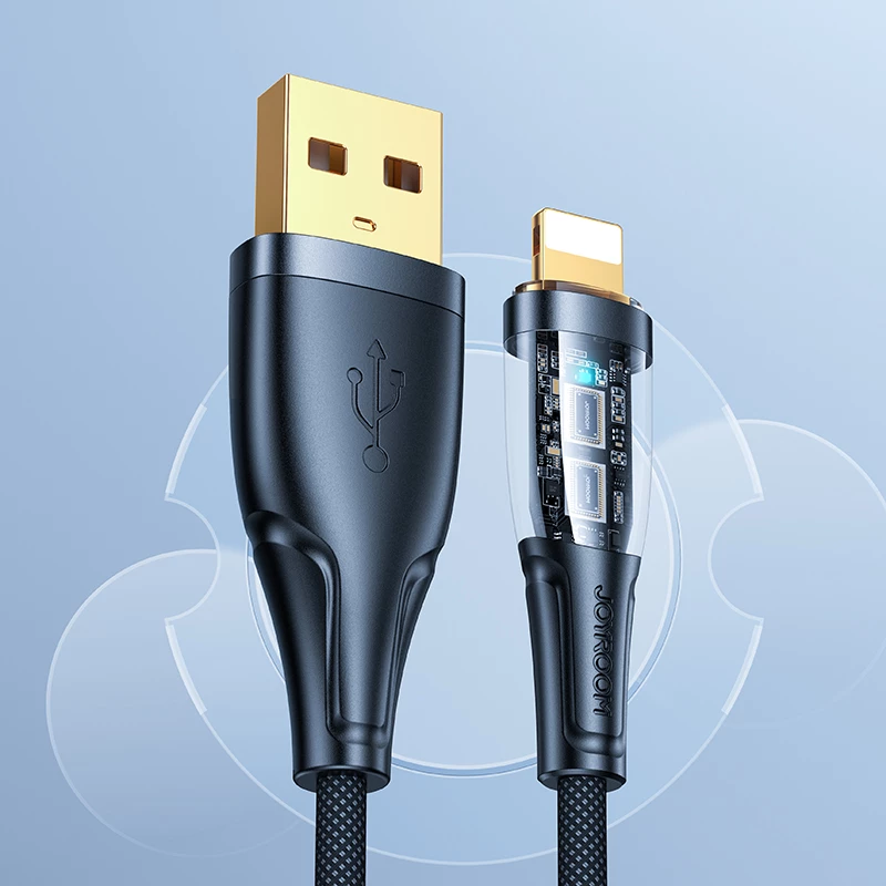 Kabllo Joyroom Star-Cloud Series A3 USB-A në Lightning, 1.2m, 2.4A, e zezë
