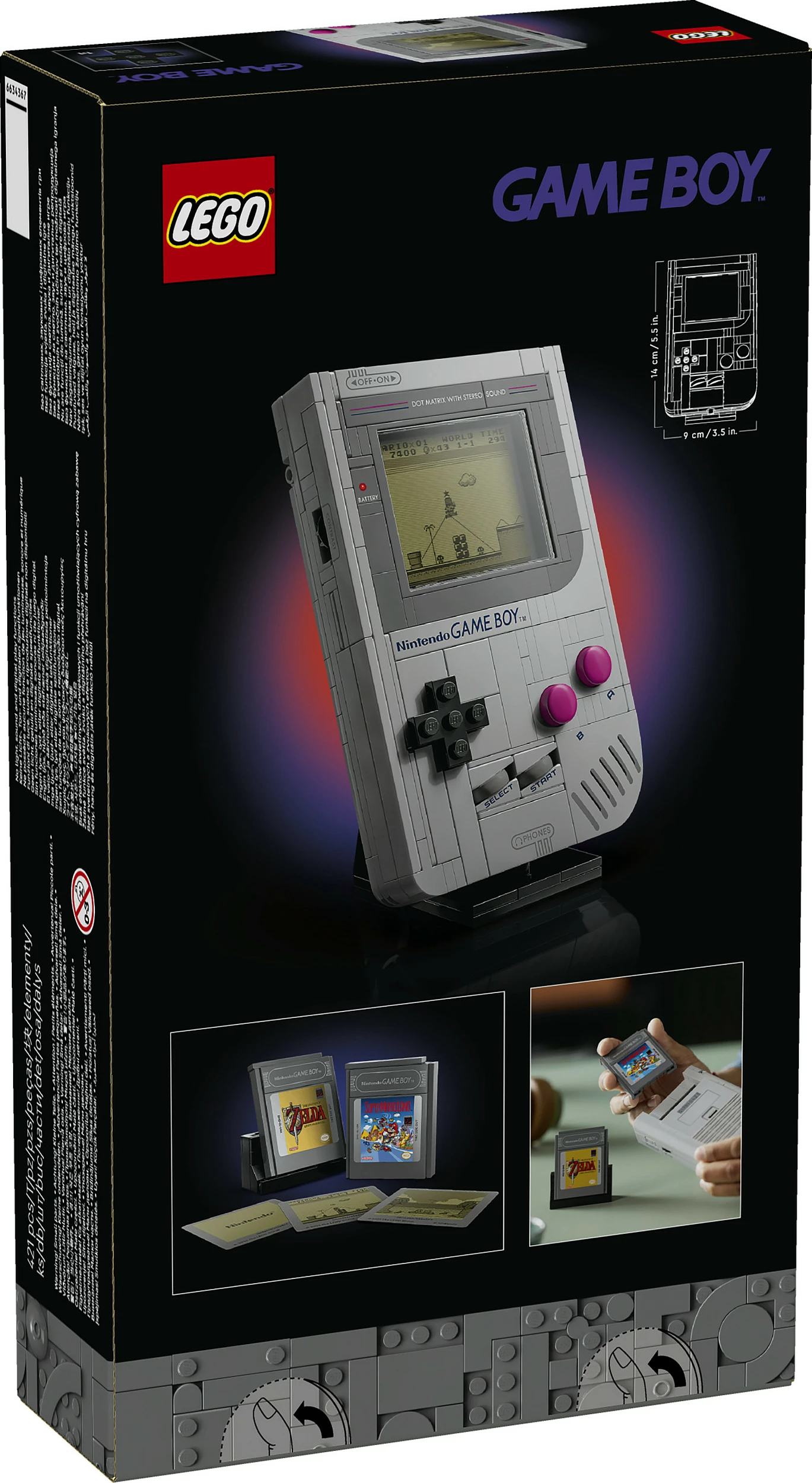 Set ndërtimi LEGO Super Mario Game Boy 72046, 421 pjesë, 18+, shumëngjyrësh