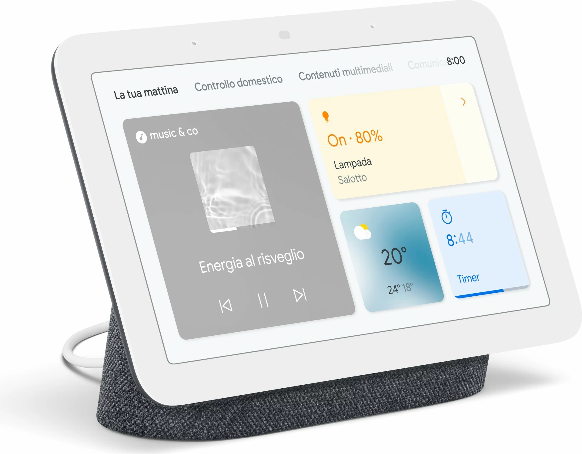 Smart display Google Nest Hub Gen 2, Google Assistant, 7 inç, charcoal