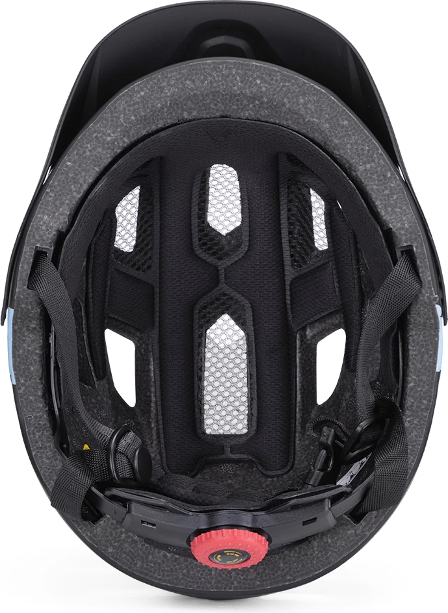 Helmetë biçiklete për fëmijë MTB, Wozinsky HT-45CS, rregullim 360°, vizor i heqshëm, S (52-56 cm), e zezë