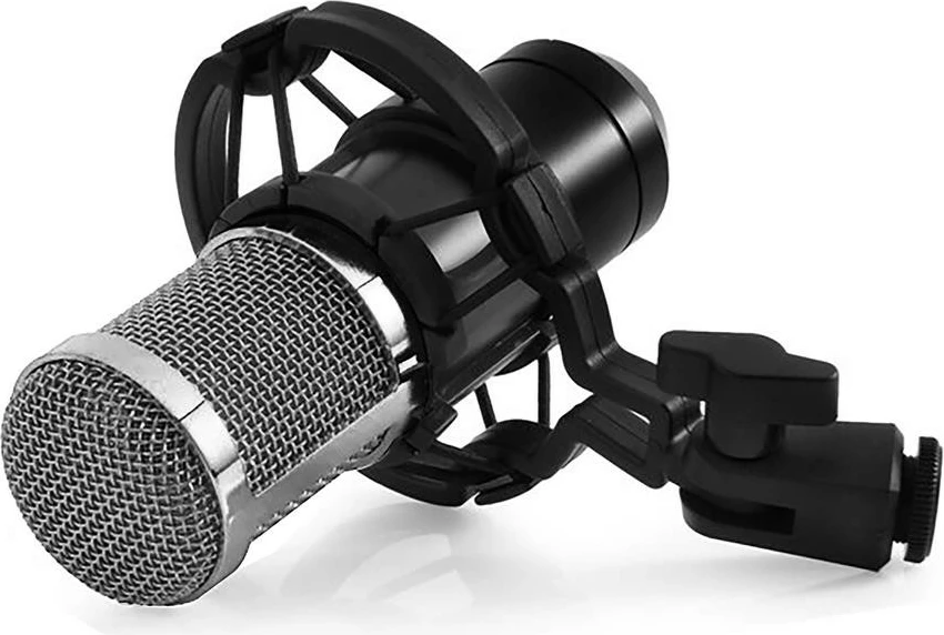 Mikrofon studioje Media-Tech MT397S me set aksesorësh, Argjendtë