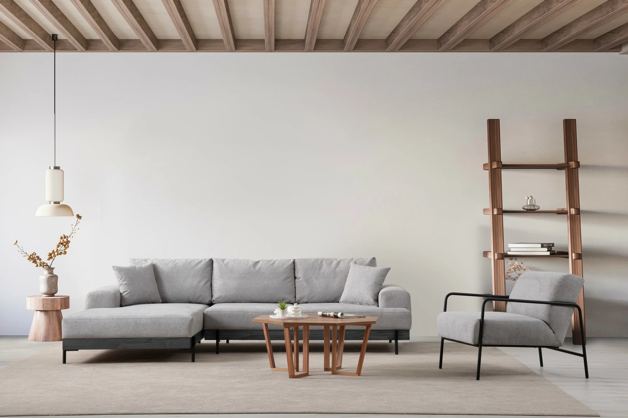 Këndare Atelier del Sofa, gri, kënd i majtë