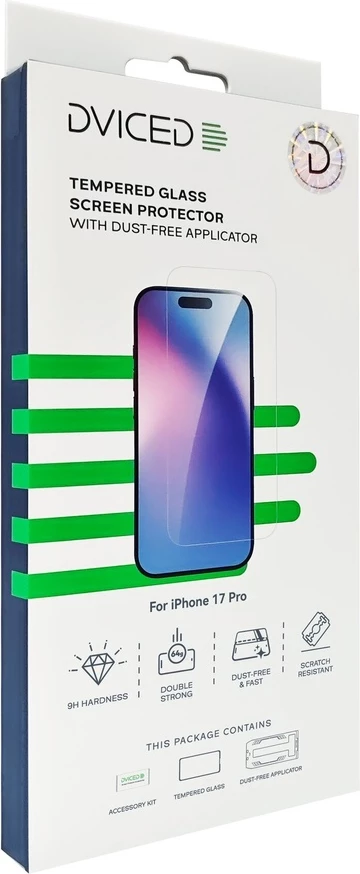 Dviced Tempered glass screen protector for iPhone 17 Pro