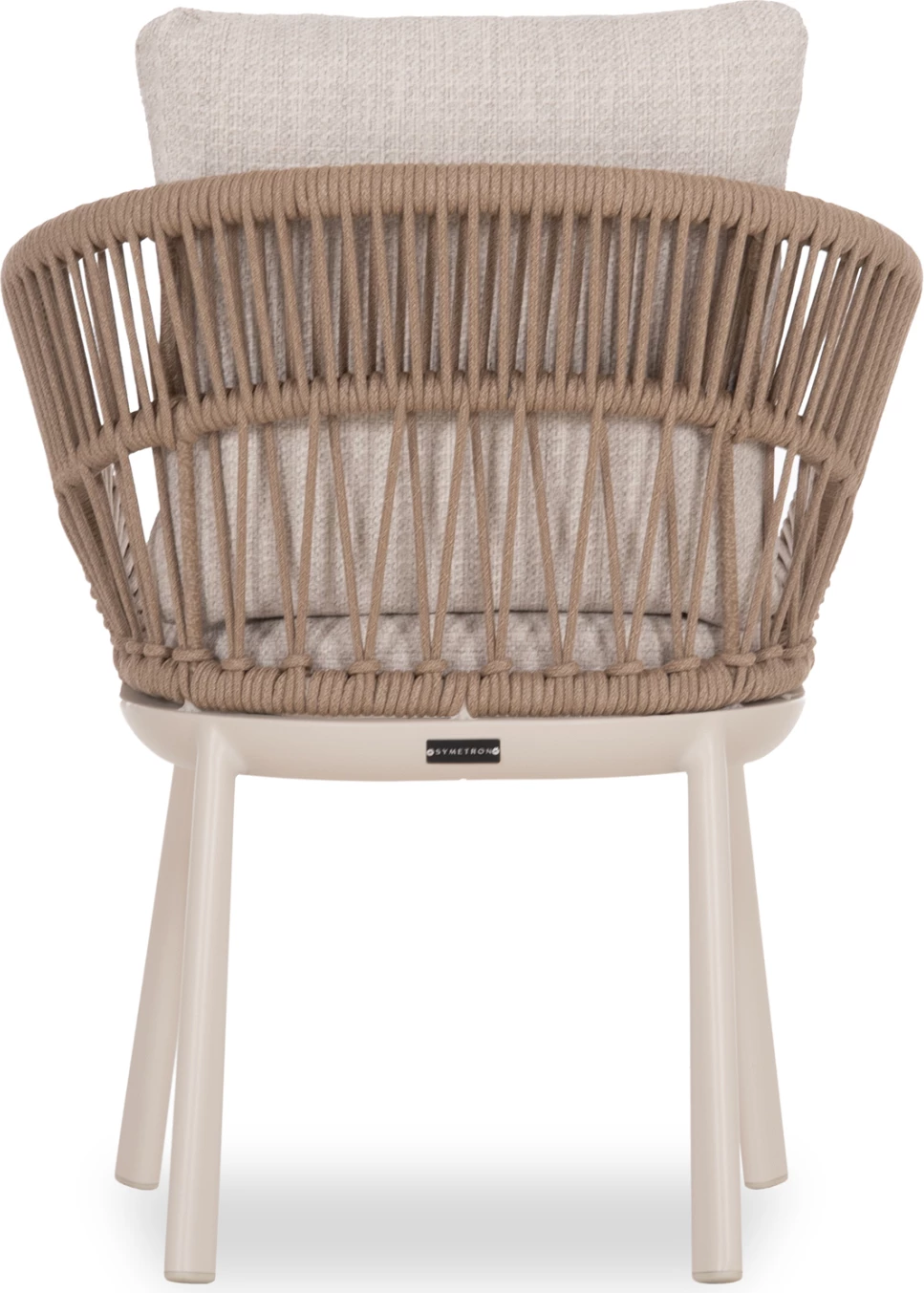 Karrige ngrënieje SPACER, alumin i bardhë fildish, jastëkë bezhë, 64.5x63.5x80cm