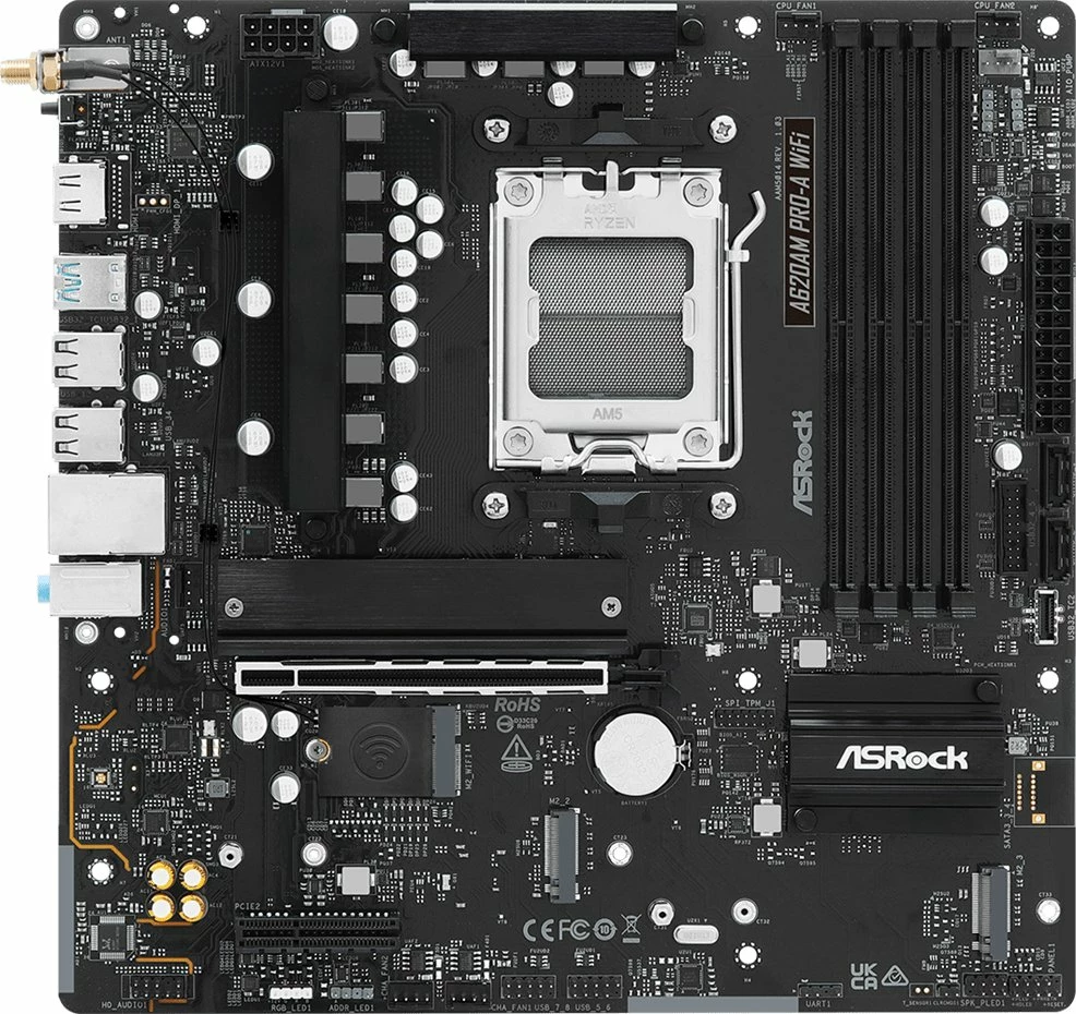 Pllakë amë ASRock A620AM Pro-A WiFi Micro-ATX DDR5