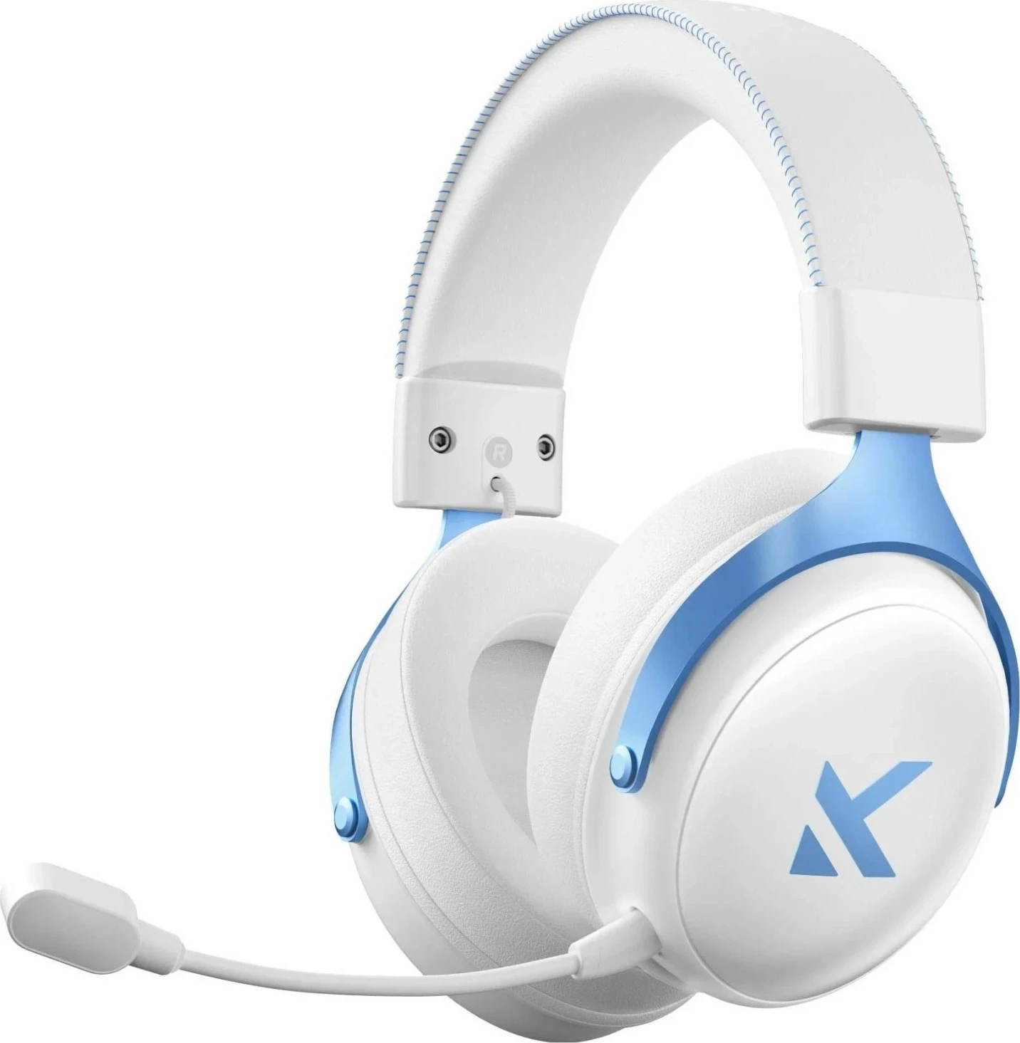 Kufje gaming Mchose HW-V9, 7.1, wireless/USB, mikrofon i shkëputshëm, bardhë-kaltër